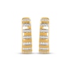 Thumbnail Image 2 of STUDIO BY KAY Lab-Grown Diamond Pavé Stripe Hoop Earrings 1/5 ct tw 24K Yellow Gold Vermeil Sterling Silver