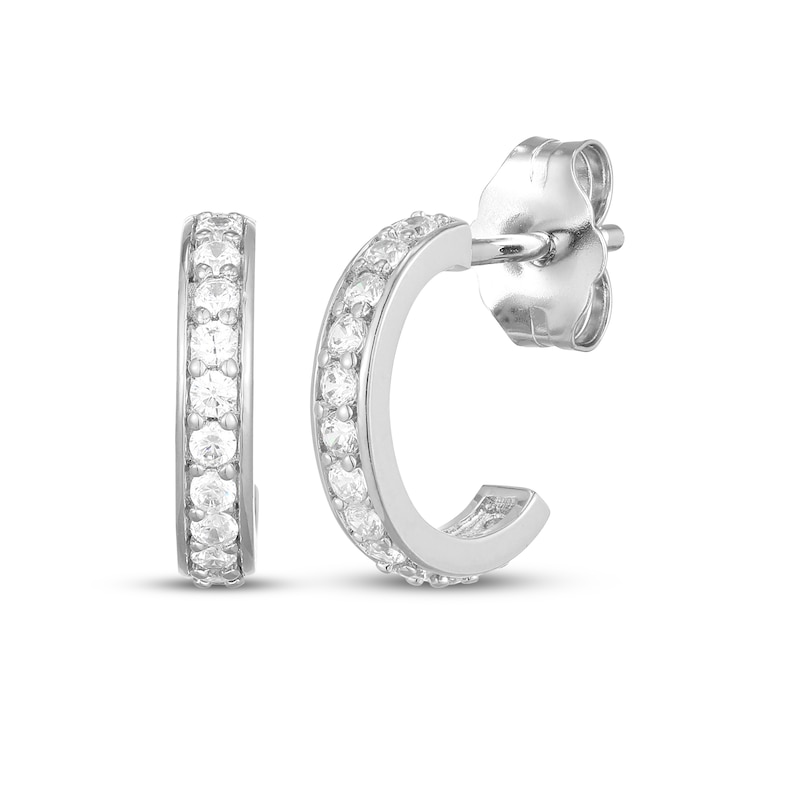 Main Image 1 of Rocksbox The Mariel Lab-Grown Diamond J-Hoop Earrings 3/8 ct tw Sterling Silver
