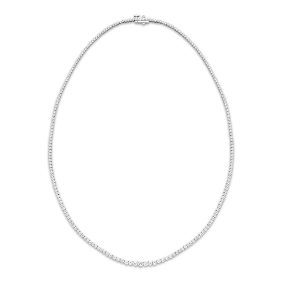 KAY Lab-Grown Diamonds Graduated Tennis Necklace 5 ct tw 10K White Gold 17"