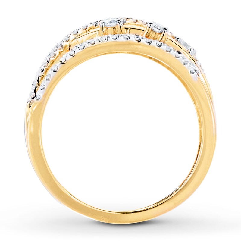 Diamond Ring 1/2 ct tw Round-cut 10K Yellow Gold