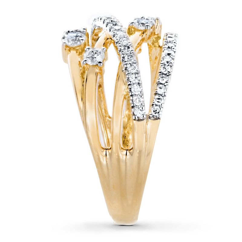 Main Image 3 of Diamond Ring 1/2 ct tw Round-cut 10K Yellow Gold