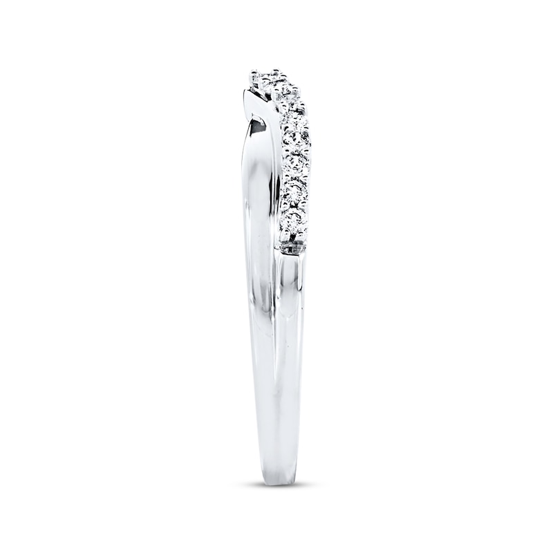 Main Image 3 of Now + Forever Diamond Wedding Band 1/4 ct tw Round-cut 14K White Gold