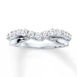 Now + Forever Diamond Wedding Band 1/2 ct tw Round-cut 14K White Gold