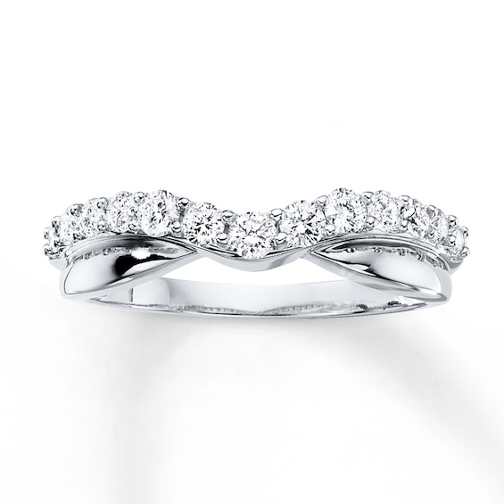 Now + Forever Diamond Wedding Band 1/2 ct tw Round-cut 14K White Gold