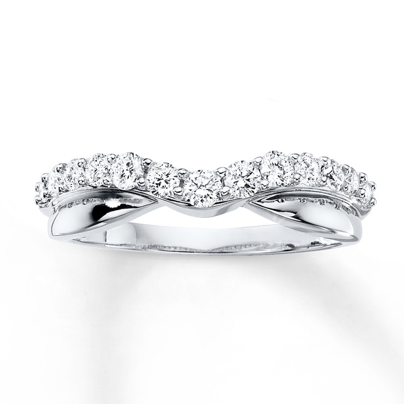 Diamond Wedding Band 1/2 ct tw Round-cut 14K White Gold