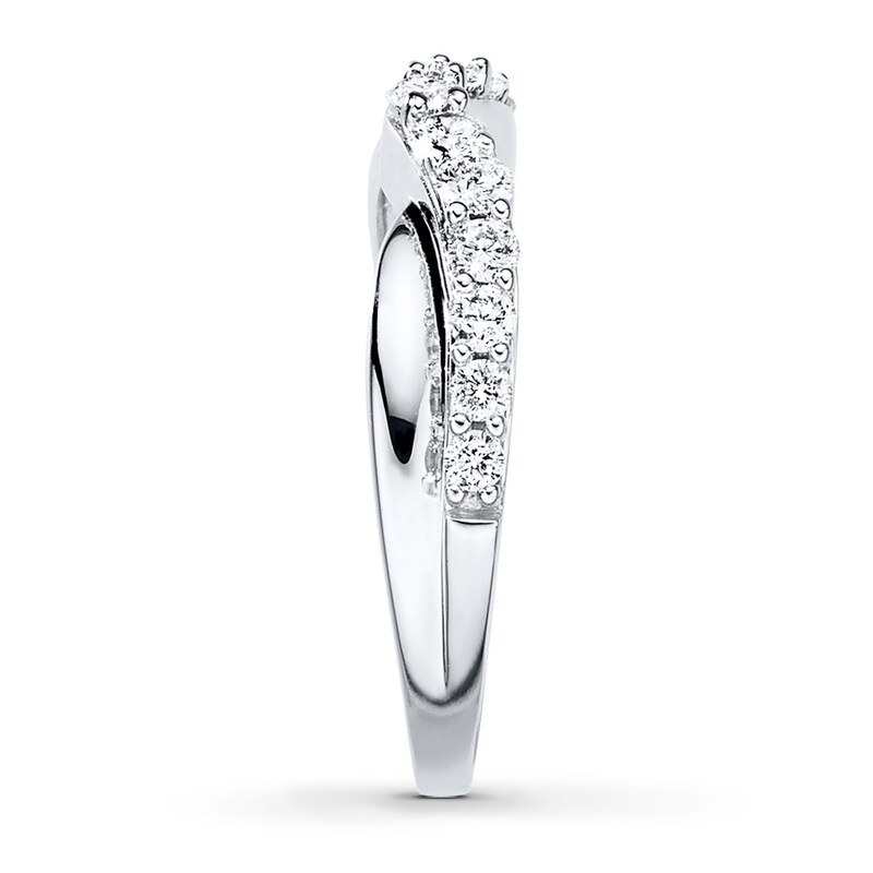 Diamond Wedding Band 1/2 ct tw Round-cut 14K White Gold