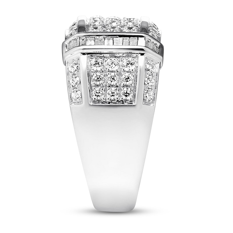 Men's Diamond Band 1-1/2 ct tw Round-cut 10K White Gold