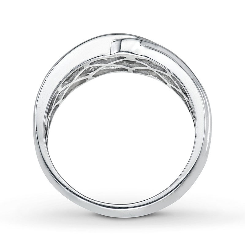 Main Image 2 of Now + Forever Men's Wedding Band 1/4 ct tw Diamonds 10K White Gold