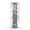 Thumbnail Image 3 of Men's Wedding Band Diamond Stainless Steel 8mm