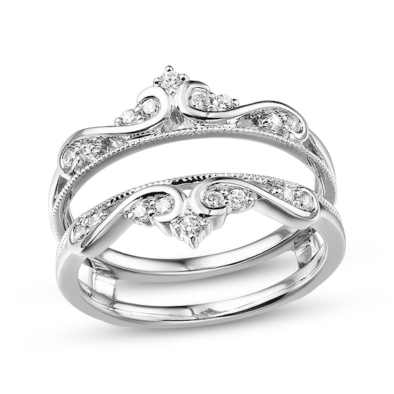 Now + Forever Diamond Insert Ring 1/4 Carat tw 14K White Gold