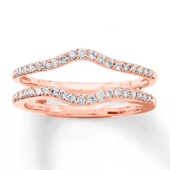 Diamond Wedding Bands 1 4 Ct Tw Round Cut 14k Rose Gold Kay