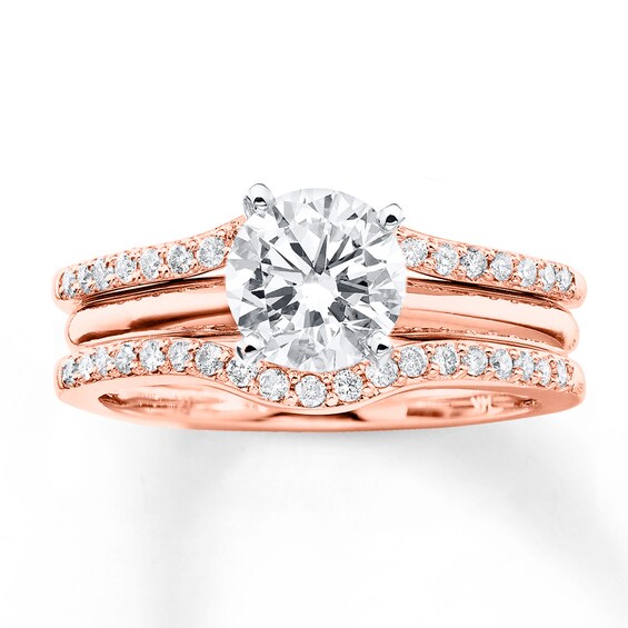 Diamond Enhancer Ring 1/4 ct tw Roundcut 14K Rose Gold Kay
