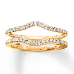Now + Forever Diamond Enhancer Ring 1/4 ct tw Round-cut 14K Yellow Gold