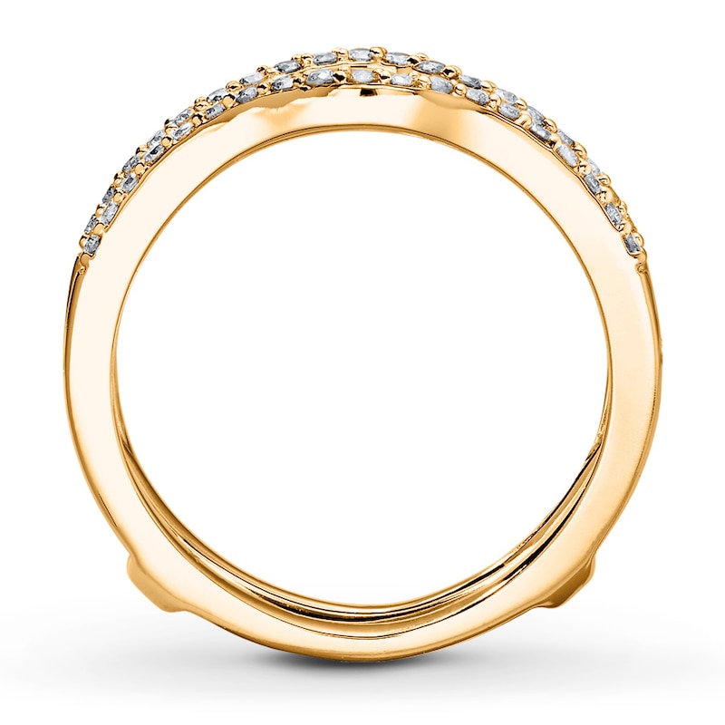 Diamond Enhancer Ring 1/4 ct tw Round-cut 14K Yellow Gold