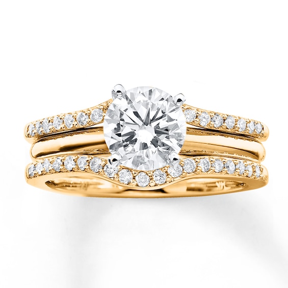 Diamond Enhancer Ring 1/4 ct tw Roundcut 14K Yellow Gold Kay