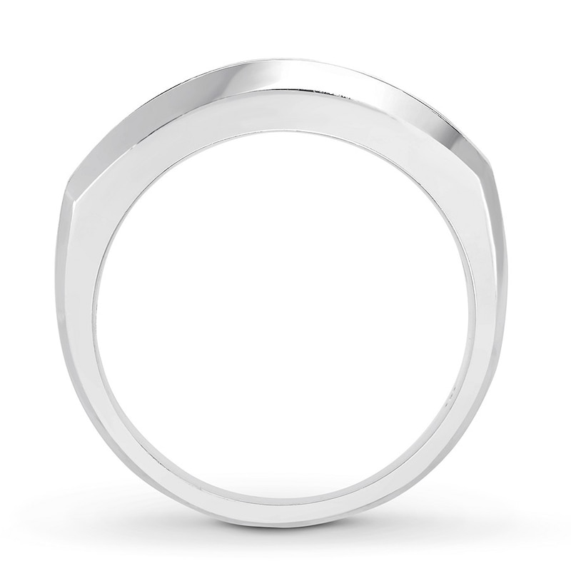 Main Image 2 of Now + Forever Men's Diamond Wedding Band 3/4 ct tw Round-cut 10K White Gold