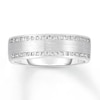 Thumbnail Image 1 of Now + Forever Men's Diamond Wedding Band 1/2 ct tw Round-cut 10K White Gold