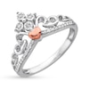 Thumbnail Image 4 of Diamond Tiara Ring Sterling Silver & 10K Rose Gold