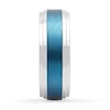 Thumbnail Image 2 of Men's Wedding Band Stainless Steel/Blue Ion-Plating 8mm