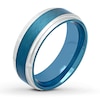 Thumbnail Image 3 of Men's Wedding Band Stainless Steel/Blue Ion-Plating 8mm