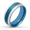 Thumbnail Image 4 of Men's Wedding Band Stainless Steel/Blue Ion-Plating 8mm