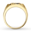 Thumbnail Image 2 of Men's Black/White Diamond Band 5/8 ct tw 10K Yellow Gold