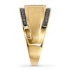 Thumbnail Image 3 of Men's Black/White Diamond Band 5/8 ct tw 10K Yellow Gold