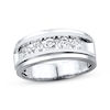 Thumbnail Image 0 of Men's Wedding Band 1 ct tw Diamonds 10K White Gold