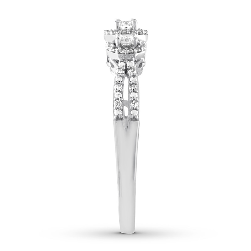 Diamond Promise Ring 1/4 ct tw Round-cut 10K White Gold