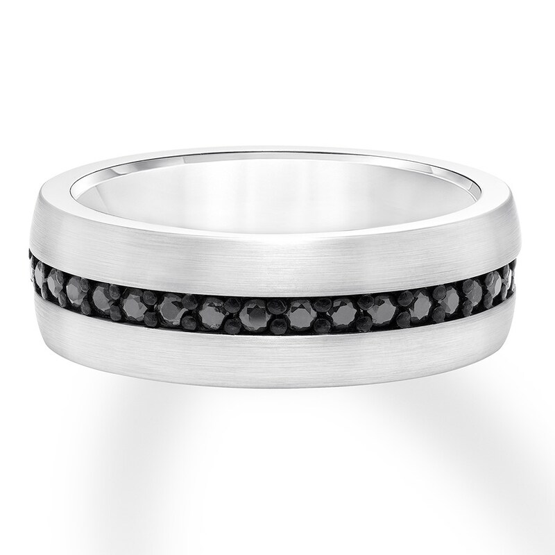 8mm Natural Sapphire Wedding Band White Tungsten Carbide