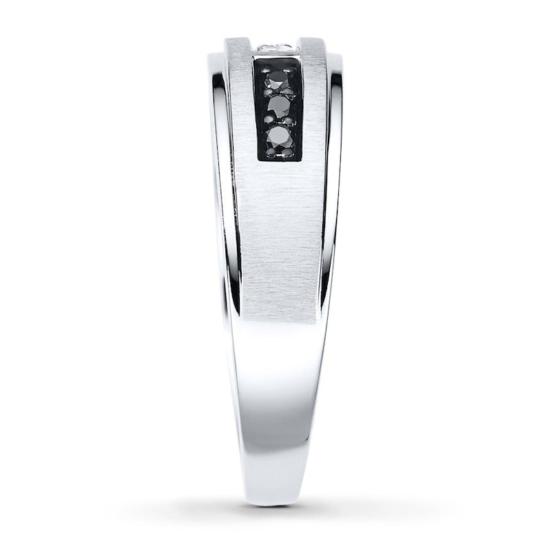 Main Image 3 of Now + Forever Men's Diamond Wedding Band 1/4 ct tw 10K White Gold