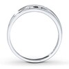 Thumbnail Image 2 of Now + Forever Men's Diamond Wedding Band 1/10 ct tw 10K White Gold