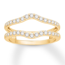 Now + Forever Diamond Enhancer Ring 1/2 ct tw Round-cut 14K Yellow Gold