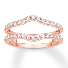 Now + Forever Diamond Enhancer Ring 1/2 ct tw Round-cut 14K Rose Gold