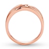 Thumbnail Image 2 of Now + Forever Men's Wedding Band 1/10 ct tw Diamonds 10K Rose Gold