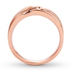 Thumbnail Image 1 of Men's Wedding Band 1/10 ct tw Diamonds 10K Rose Gold