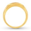 Thumbnail Image 1 of Men's Black Diamond Ring 1/2 ct tw Round-cut 10K Yellow Gold