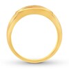 Thumbnail Image 1 of Men's Black Diamond Ring 1/2 ct tw Round-cut 10K Yellow Gold