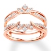 Thumbnail Image 1 of Now + Forever Diamond Enhancer Ring 3/8 ct tw Round-cut 14K Rose Gold