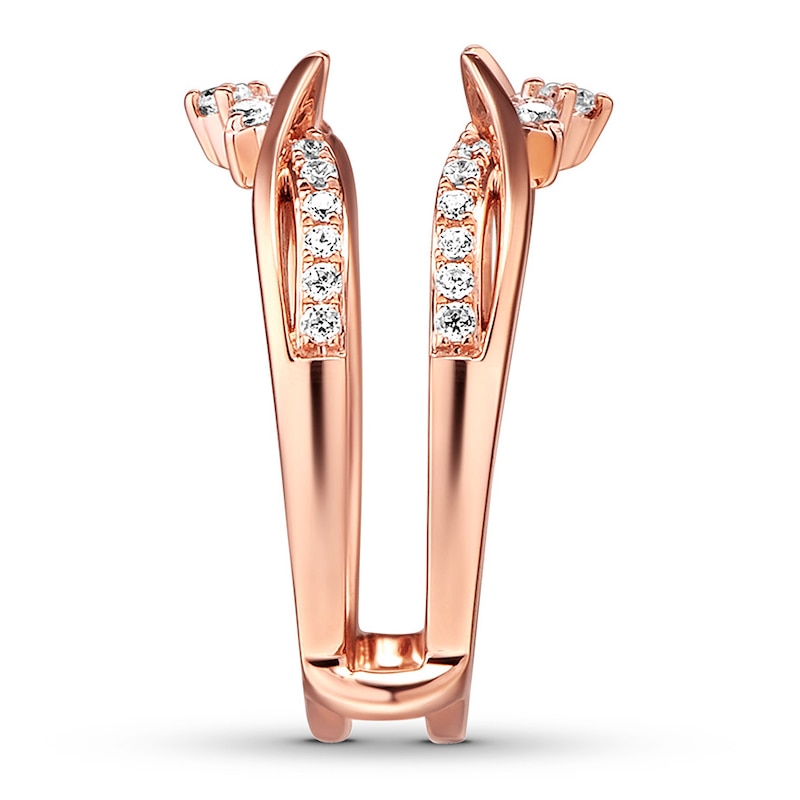 Main Image 3 of Now + Forever Diamond Enhancer Ring 3/8 ct tw Round-cut 14K Rose Gold