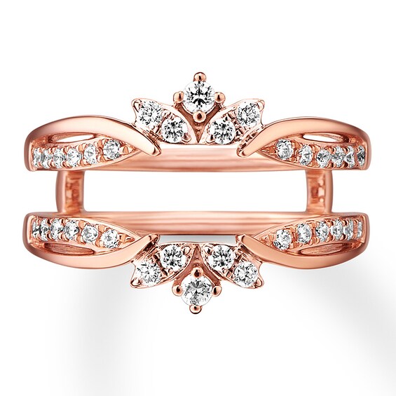 Diamond Enhancer Ring 3/8 ct tw Roundcut 14K Rose Gold Kay