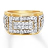 Thumbnail Image 1 of Men's Diamond Ring 2 ct tw Round-cut 10K Yellow Gold