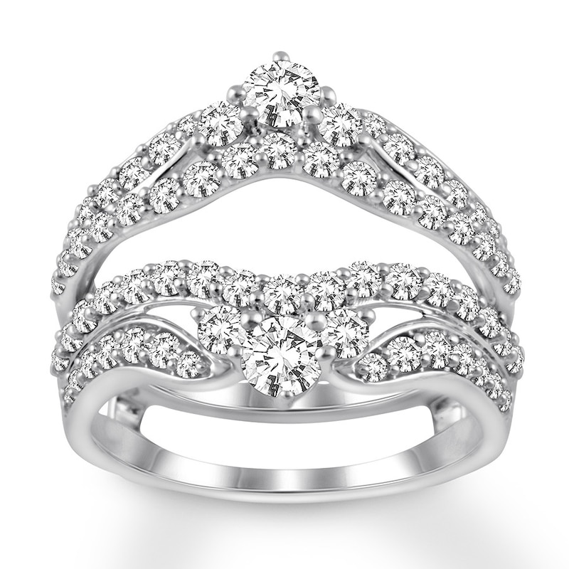 Main Image 1 of Now + Forever Diamond Enhancer Ring 1-1/2 ct tw Round-cut 14K White Gold