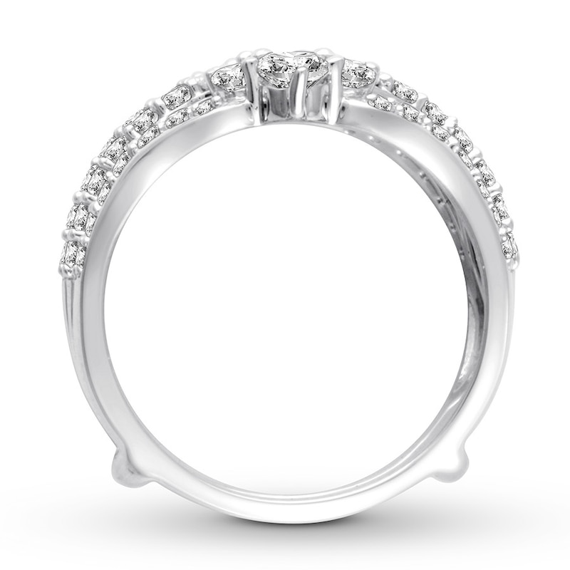 Diamond Enhancer Ring 1-1/2 ct tw Round-cut 14K White Gold