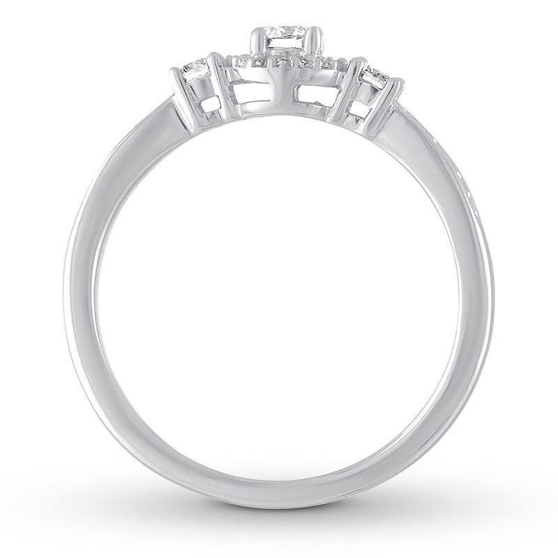 Diamond Promise Ring 1/4 ct tw Round-cut 10K White Gold