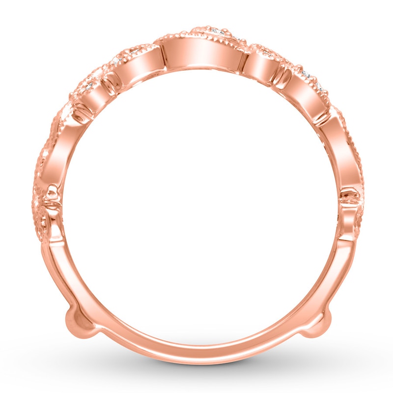 Diamond Enhancer Ring 1/6 ct tw 14K Rose Gold