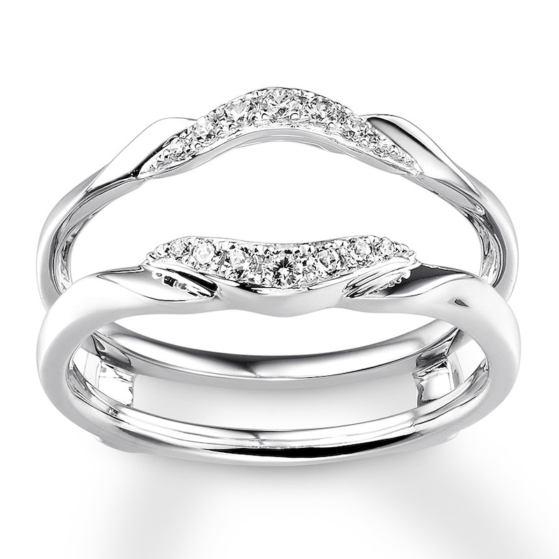 Main Image 1 of Diamond Enhancer Ring 1/6 ct tw Round-cut 14K White Gold