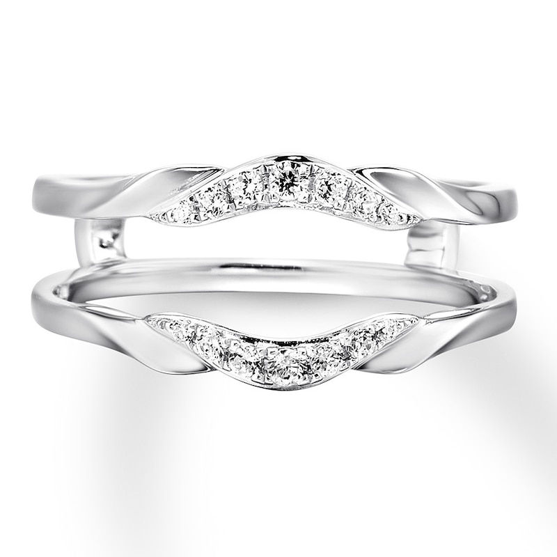 Main Image 4 of Diamond Enhancer Ring 1/6 ct tw Round-cut 14K White Gold