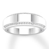 Thumbnail Image 1 of Now + Forever Men's Diamond Wedding Band 1/3 ct tw Round-cut 14K White Gold