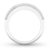 Thumbnail Image 2 of Now + Forever Men's Diamond Wedding Band 1/3 ct tw Round-cut 14K White Gold
